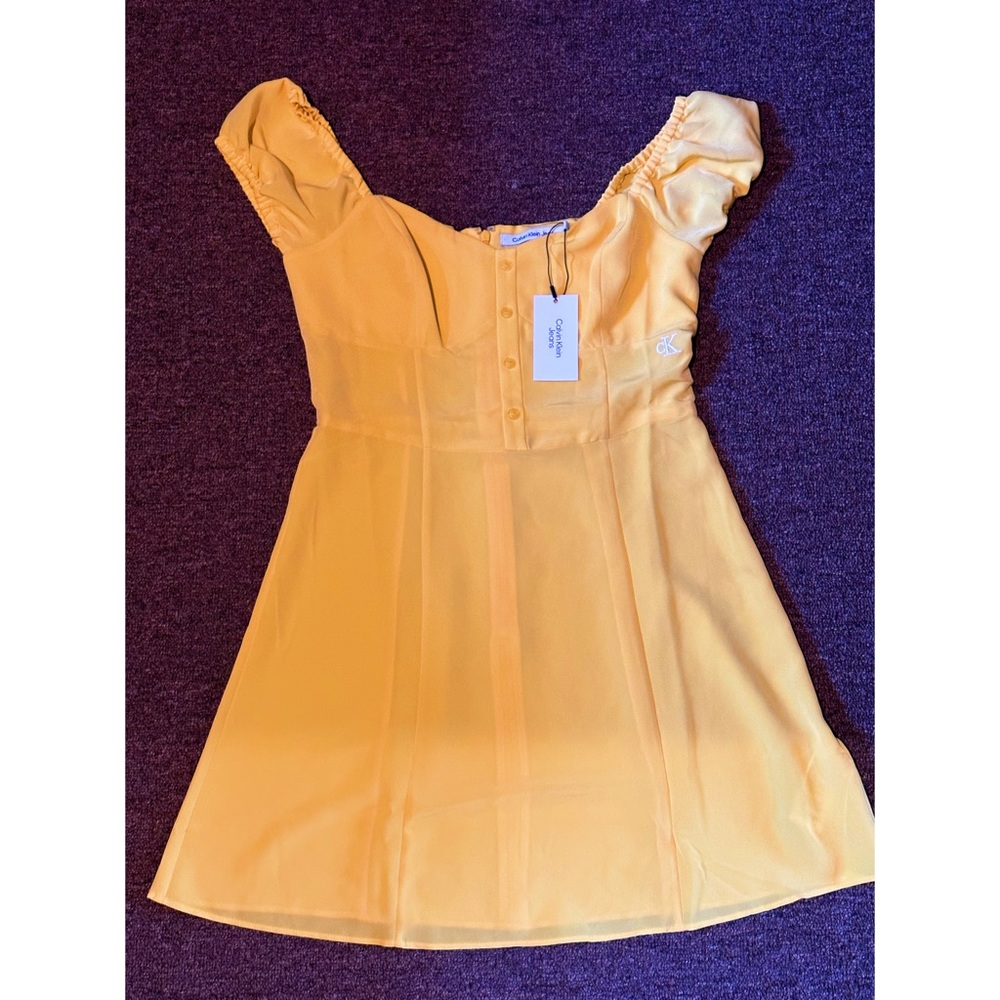 Calvin Klein Sweetheart-Neck Mini Dress